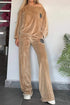 'Fauna' Long Sleeve Top and Pants Set - Celes Fashion